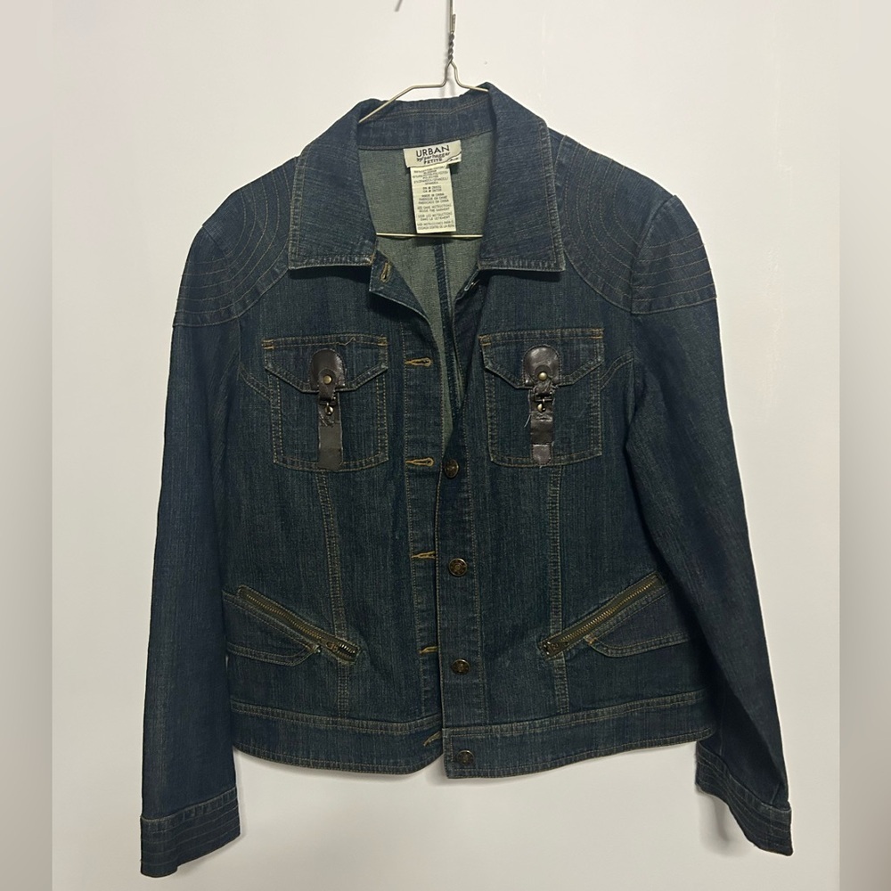 Haggar Dark Blue Jean Denim Ladies Jacket